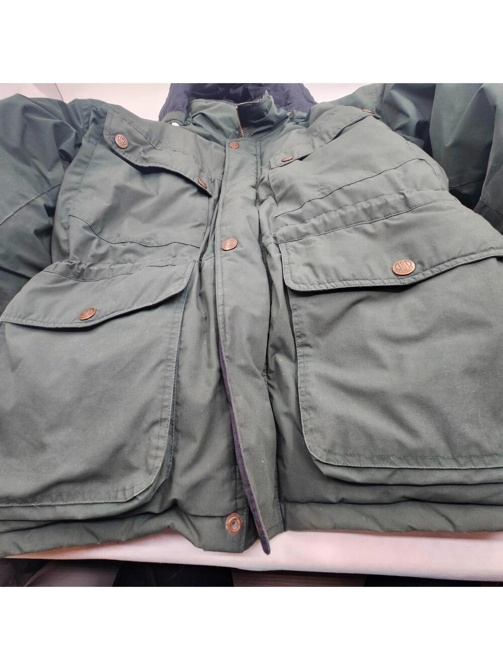 Vintage Rest & Relaxation Down Parka Army Green Hooded Coat Canada L - Picture 7 of 9